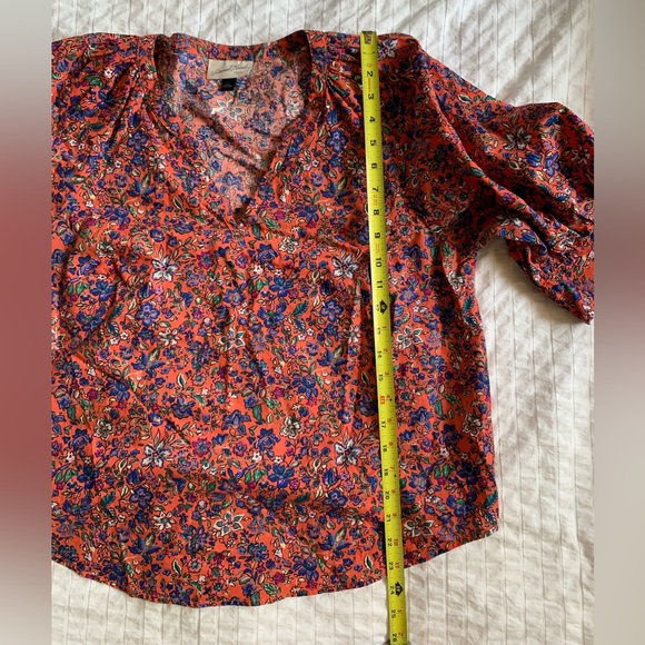 Universal Thread Floral Top | Red floral | Size Large | Puff Sleeve - Picture 6 of 8